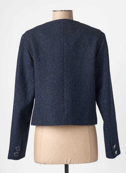 Veste casual col rond bleu JULIE GUERLANDE femme