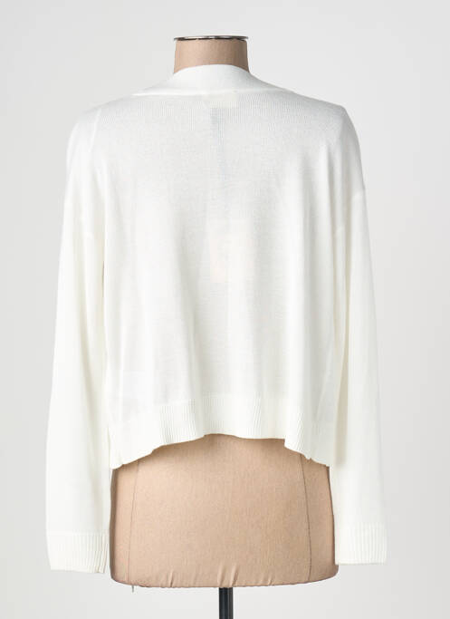 Gilet manches longues coupe cintrée blanc JULIE GUERLANDE femme