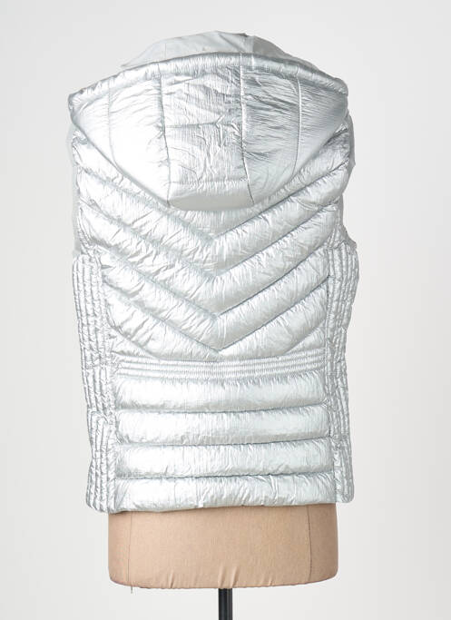 Doudoune poches a capuche argent JULIE GUERLANDE femme