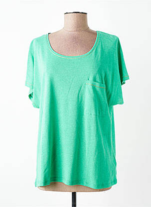 T-shirt coupe droite manches courtes vert JULIE GUERLANDE femme