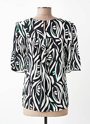 Blouse manches courtes manches courtes noir JULIE GUERLANDE femme