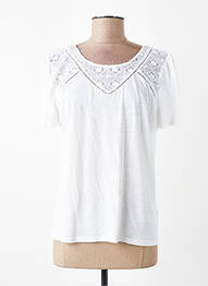 T-shirt stretch manches courtes blanc JULIE GUERLANDE femme