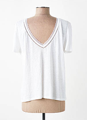 T-shirt stretch manches courtes blanc JULIE GUERLANDE femme