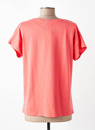 T-shirt sérigraphie manches courtes rouge C'EST BEAU LA VIE femme