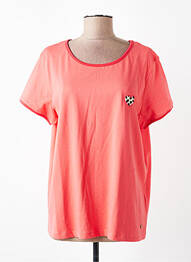 T-shirt coupe droite manches courtes orange C'EST BEAU LA VIE femme