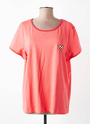 T-shirt coupe droite manches courtes orange C'EST BEAU LA VIE femme