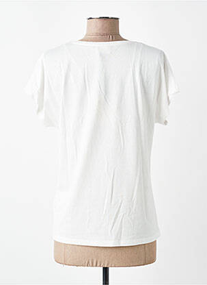 T-shirt sérigraphie manches courtes beige JULIE GUERLANDE femme