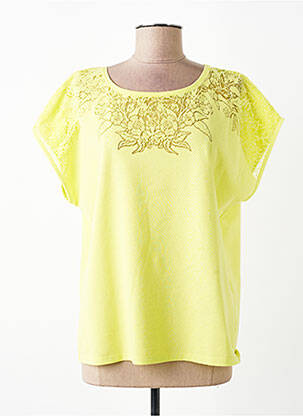 T-shirt coupe droite manches courtes jaune JULIE GUERLANDE femme