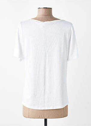 T-shirt col v manches courtes blanc DEVERNOIS femme