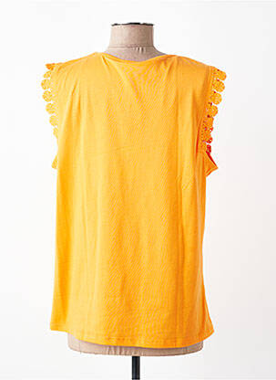 T-shirt col v manches courtes orange JULIE GUERLANDE femme