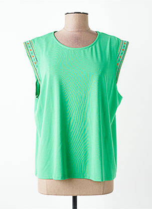 T-shirt stretch manches courtes vert JULIE GUERLANDE femme