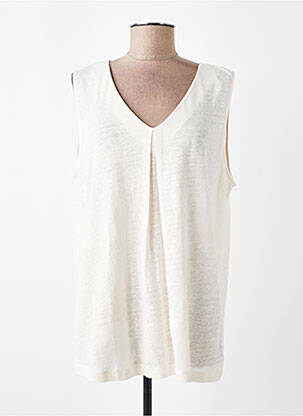 Débardeur coupe droite sans manche beige DEVERNOIS femme