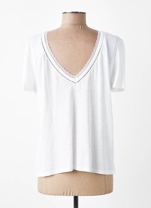 T-shirt stretch manches courtes blanc JULIE GUERLANDE femme