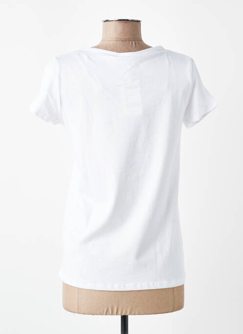 T-shirt sérigraphie manches courtes blanc C'EST BEAU LA VIE femme