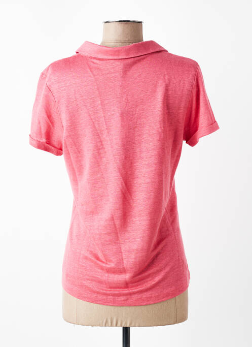 Polo stretch manches courtes rose DEVERNOIS femme