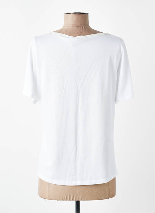 T-shirt col v manches courtes blanc DEVERNOIS femme