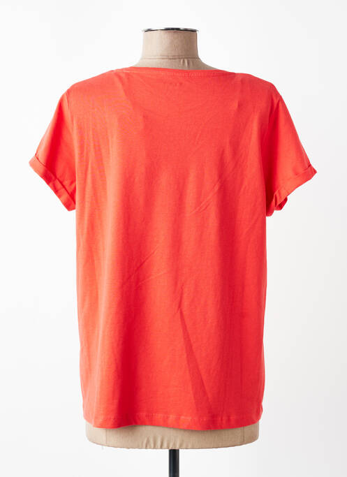 T-shirt stretch manches courtes orange C'EST BEAU LA VIE femme