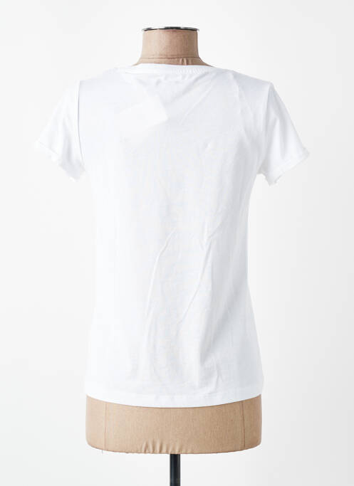 T-shirt sérigraphie manches courtes blanc C'EST BEAU LA VIE femme
