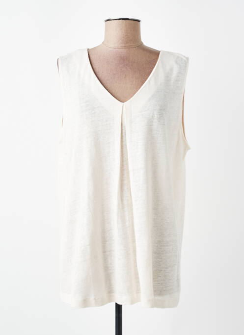 Débardeur coupe droite sans manche beige DEVERNOIS femme