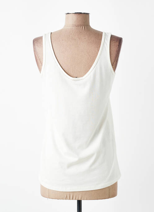 T-shirt stretch fines bretelles beige DEVERNOIS femme