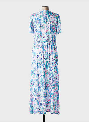 Robe longue manches courtes manches courtes bleu C'EST BEAU LA VIE femme