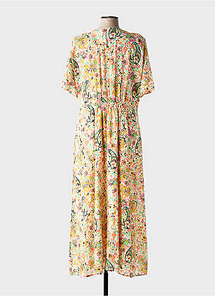 Robe longue manches courtes manches courtes beige C'EST BEAU LA VIE femme