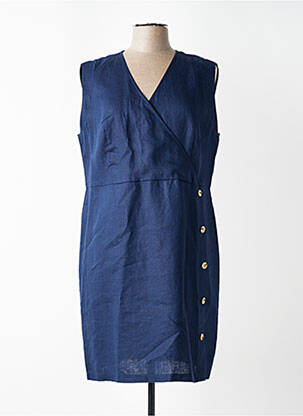 Robe mi-longue sans manche sans manche bleu JULIE GUERLANDE femme