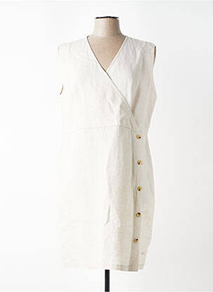 Robe mi-longue sans manche sans manche beige JULIE GUERLANDE femme