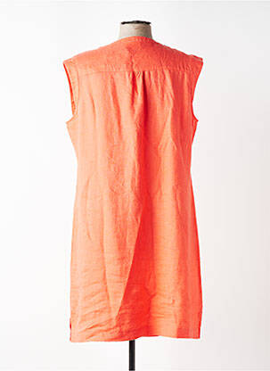 Robe mi-longue sans manche sans manche orange JULIE GUERLANDE femme