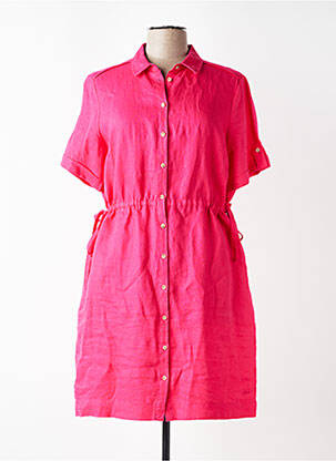Robe mi-longue manches courtes manches courtes rose JULIE GUERLANDE femme