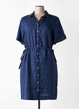 Robe mi-longue manches courtes manches courtes bleu JULIE GUERLANDE femme