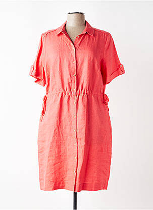 Robe mi-longue manches courtes manches courtes orange JULIE GUERLANDE femme