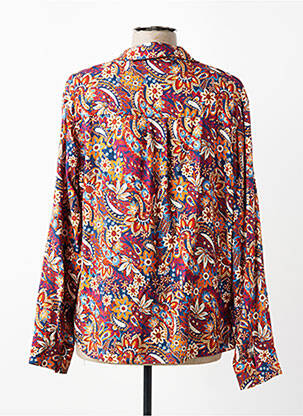 Blouse tissage popeline manches longues violet C'EST BEAU LA VIE femme