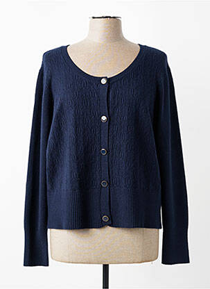 Gilet manches longues stretch bleu JULIE GUERLANDE femme