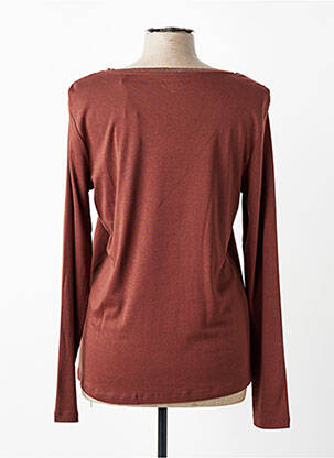 T-shirt manches longues manches longues marron C'EST BEAU LA VIE femme