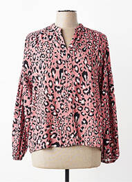 Blouse imprimé fantaisie manches longues rose JULIE GUERLANDE femme