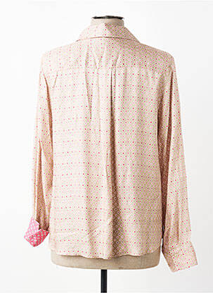 Blouse imprimé fantaisie manches longues beige DEVERNOIS femme
