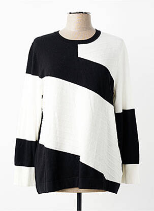 Pull stretch manches longues noir SCORZZO femme