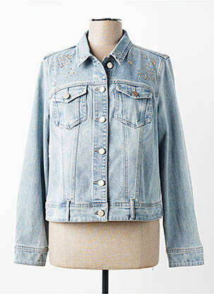 Veste casual coupe droite bleu JULIE GUERLANDE femme