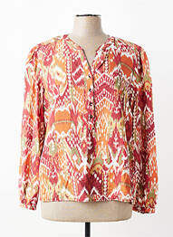 Blouse imprimé fantaisie manches longues orange JULIE GUERLANDE femme