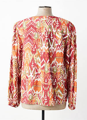 Blouse tissage popeline manches longues orange JULIE GUERLANDE femme