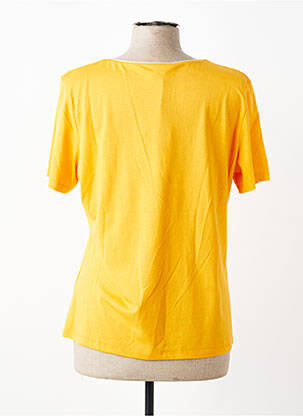 T-shirt col v manches courtes jaune JULIE GUERLANDE femme