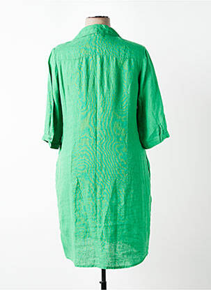 Robe mi-longue manches longues manches longues vert DEVERNOIS femme
