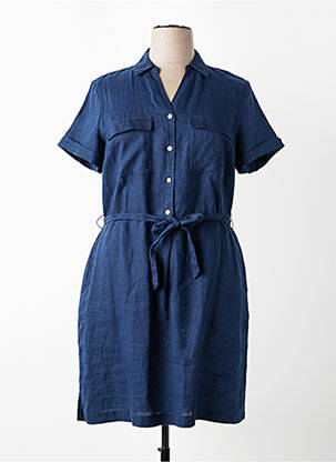 Robe mi-longue manches courtes manches courtes bleu JULIE GUERLANDE femme