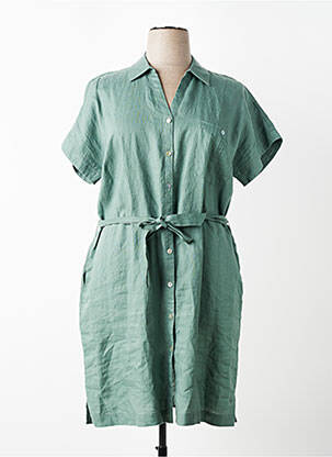 Robe mi-longue manches courtes manches courtes vert JULIE GUERLANDE femme