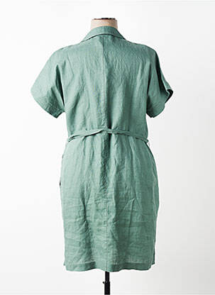 Robe mi-longue manches courtes manches courtes vert JULIE GUERLANDE femme