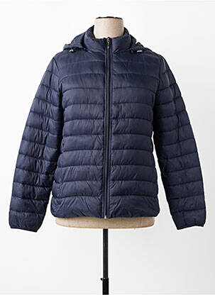 Doudoune manches longues a capuche bleu JULIE GUERLANDE femme