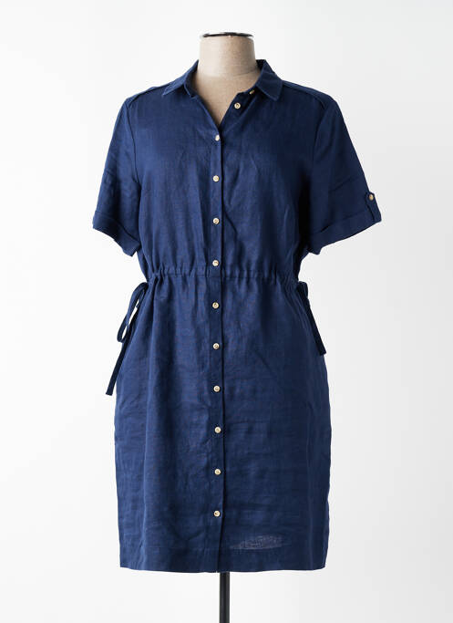 Robe mi-longue manches courtes manches courtes bleu JULIE GUERLANDE femme