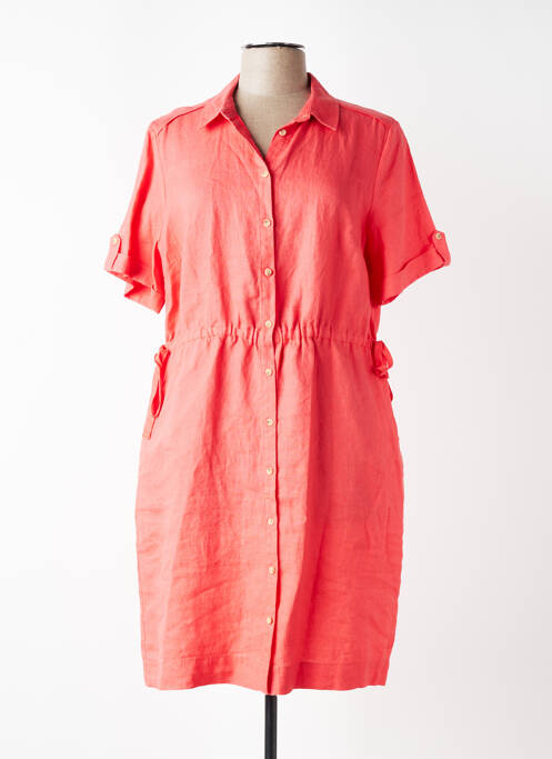 Robe mi-longue manches courtes manches courtes orange JULIE GUERLANDE femme
