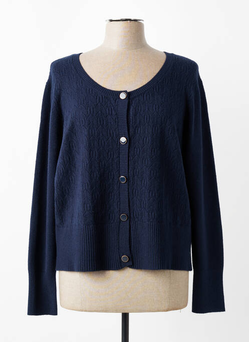 Gilet manches longues stretch bleu JULIE GUERLANDE femme